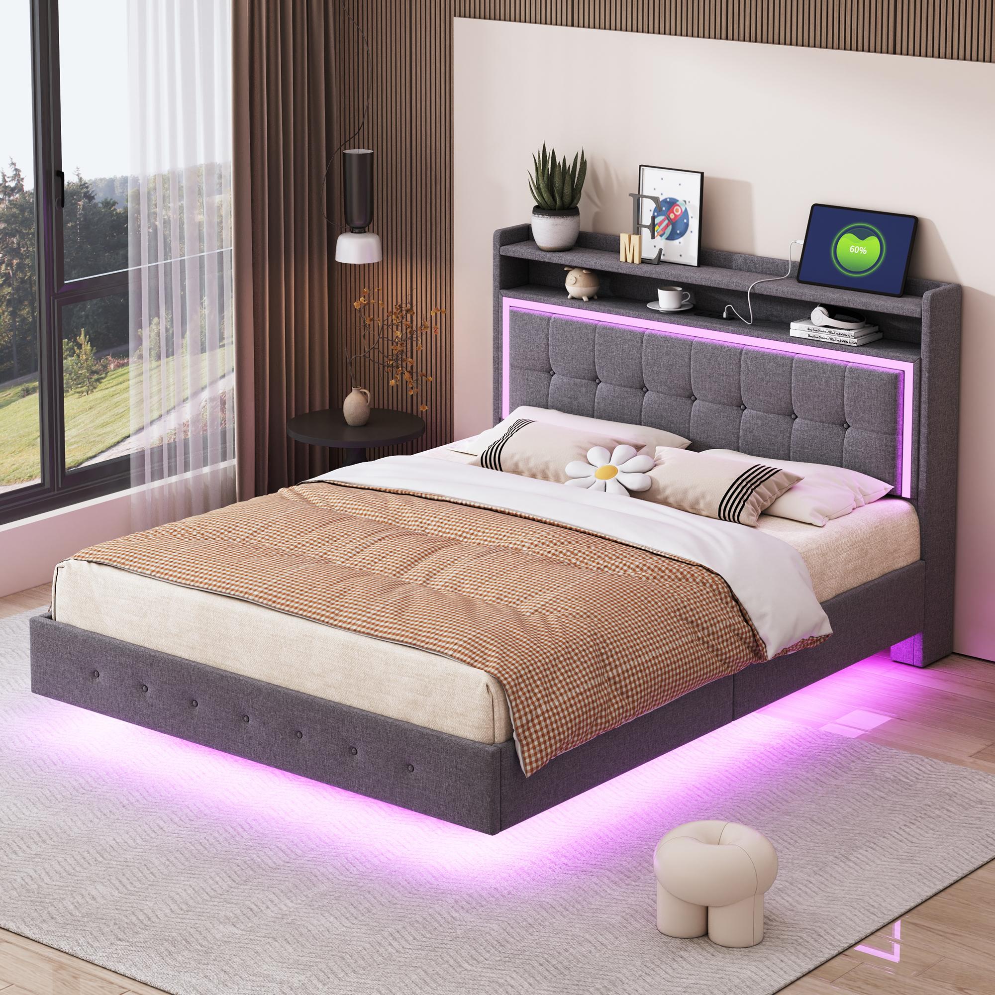 Mīksta gulta 140*200, ar USB ligzdu