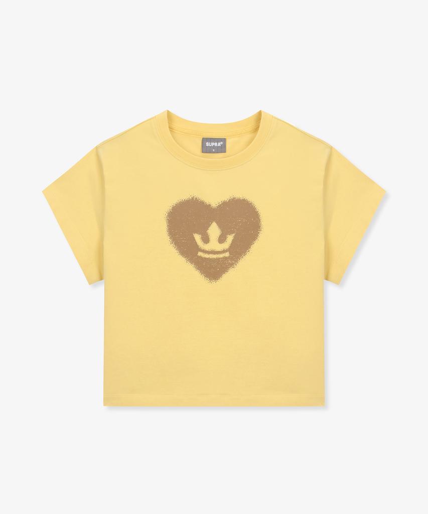 SUPRA Women'S Crown Heart T-Shirt (Yellow)