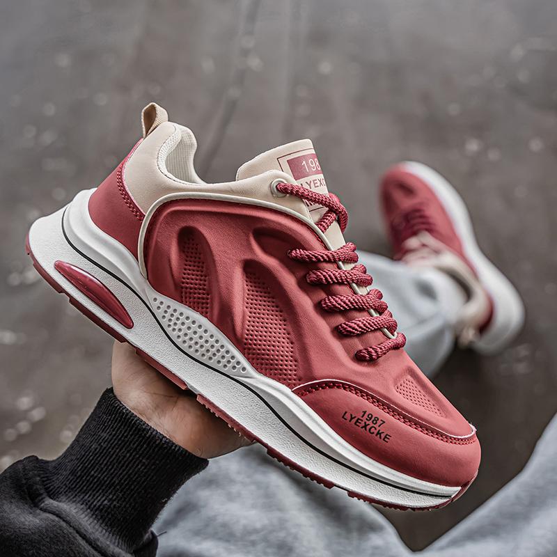 New Fashion Men 's Four Seasons Comfortable Thick Sole Shoes Students BoysTrending Soft Sole Breathable Casual Running Sneakers