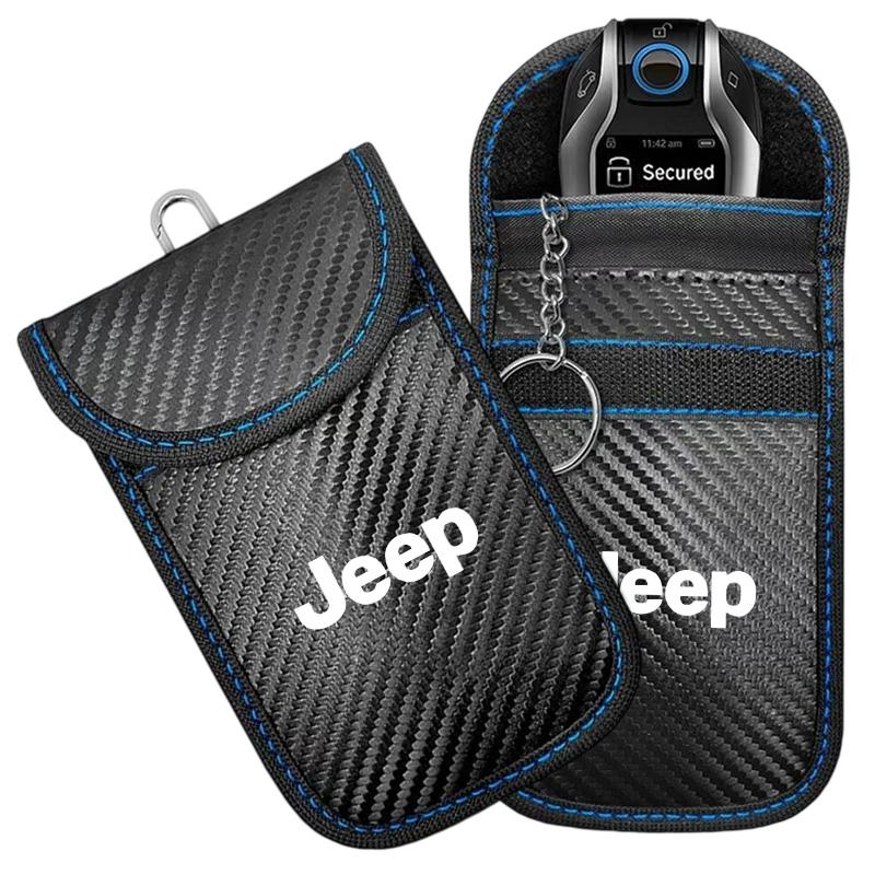wert-gijn-Car Key Pouch Signal-blocking Faraday Bag Key Case Anti-theft Car Key Storage Organizer For Jeep Cherokee Renegade JK Renegade120000