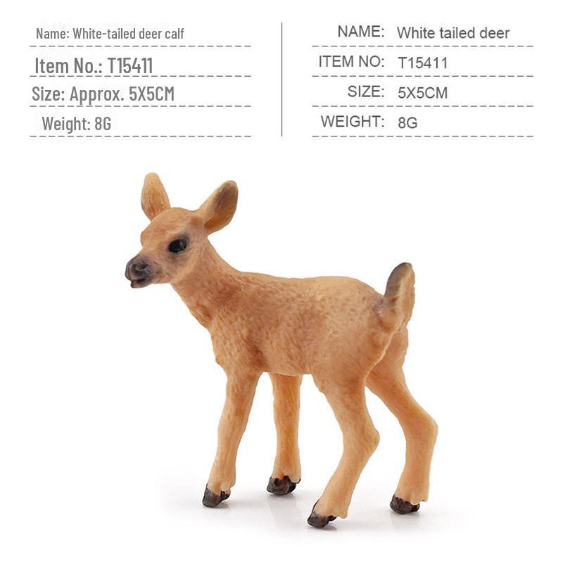 "Wildlife Animal Model Set: Squirrel, White-tailed Deer, Anteater, Aardvark, Penguin, Gorilla"