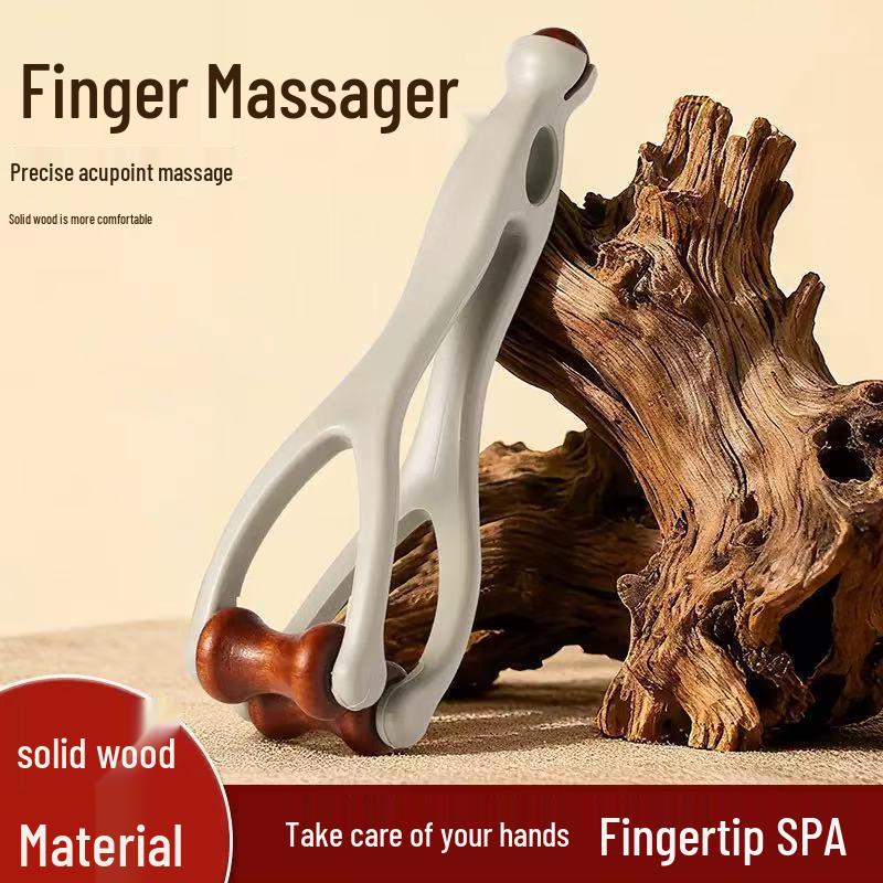 

Solid Wood Multi-functional Finger and Hand Acupressure Roller Massager for Home Use 130*13 mm