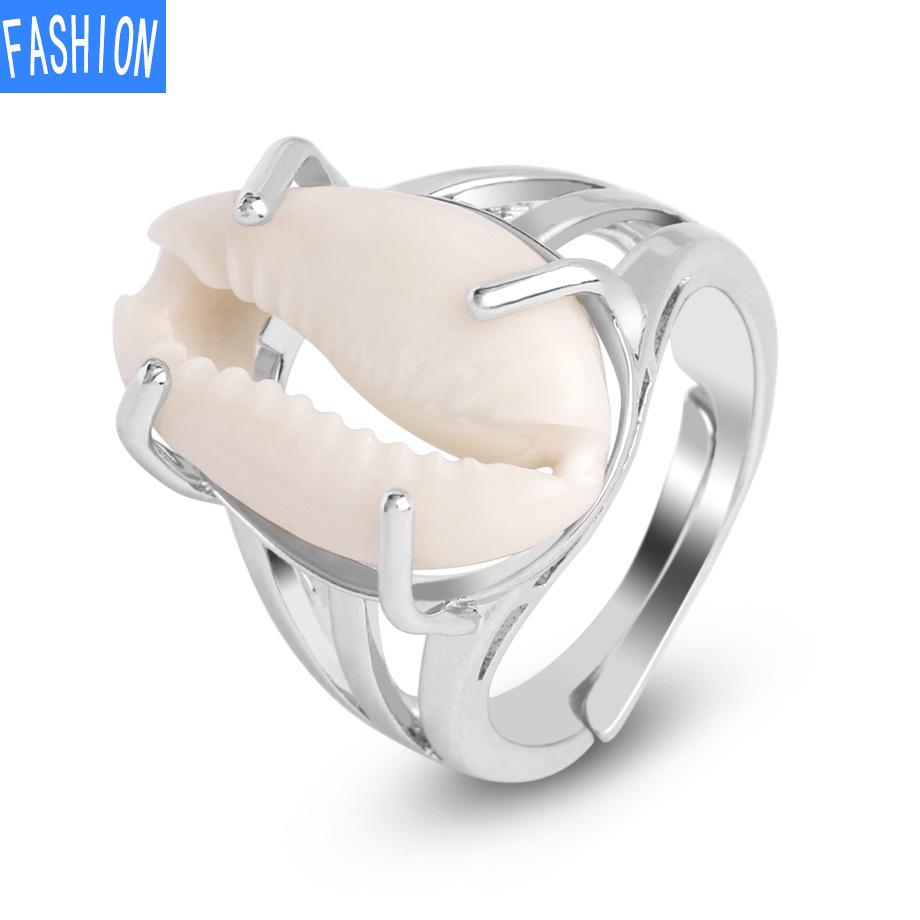 Inel de carapace naturala de aur si argint Inel de deschidere simplu creativ