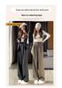Women's High-Waisted Wide-Leg Drapey Trousers - Plus Size, Korean Style, Slimming, Floor-Length, Suited for Spring and Autumn.