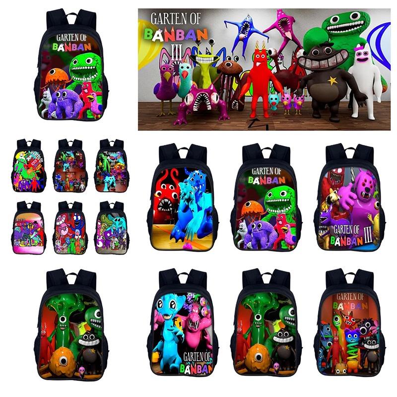 Garten Of Banban 3 40cm Cute And Colorful Cartoon Print Nylon Backpack For Boys And Girls Ideal For School