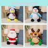 Christmas Santa Claus Plush Toy Cute Reindeer Stuffed Animal Holiday Gift 21cm