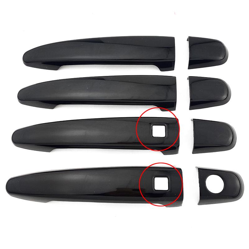 Car Decoration Black Door Handle Cover For Toyota Highlander 2007-2012 Land Cruiser Prado J120 4Runner 2005-2008