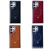 Applicable To S26Ultra High-grade Leather Magnetic Bracket Mobile Phone Case S25 Business Leather Case S24 All-inclusive Anti-drop Case 23