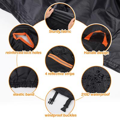 Universal 210D Motorcycle Cover Waterproof Outdoor Protection Against Dust Debris Uv Protection Oxford for All Season