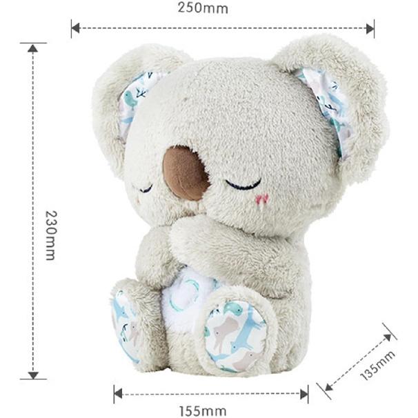 Relief Koala Breathing Stuffed Toy, Anxiety Relief Plush Animal with Musical Lights & Rhythmic Breathing Motion - New Year Gift Plush Figure Toys