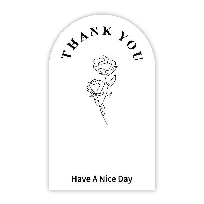 50-pack Airplane-Themed Thank You Box Sealing Stickers for Packaging and Decoration