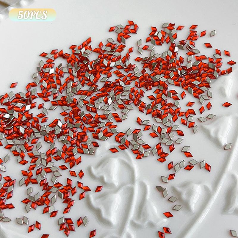 50Pcs Mini Marquise Nail Art Zircon Rhinestone Crystal Diamond Accessories For Nails Decoration Manicure Decor