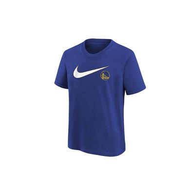 X NBA Youth Golden State Warriors Round Neck Comfortable Casual Solid Color Short Sleeve T-Shirt Kids Tops Royal-Blue 3Z2B7NBBQ-WAR