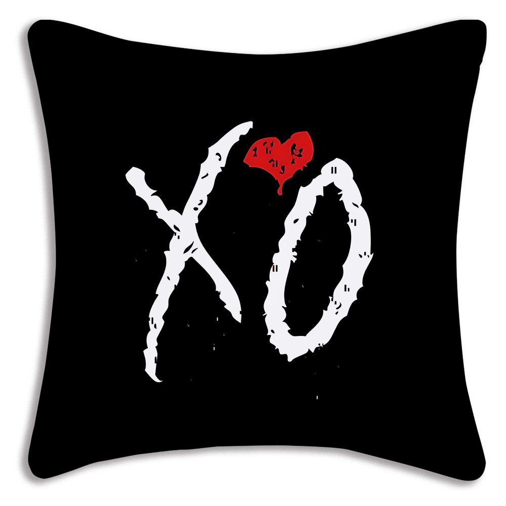 Rapper The W-WeekndS Pillow Covers Cartoon Sofa Decorative Home Double-sided Printing Short Plush Cute Cushion Cover