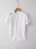 Men's Chinese Style Cotton Linen Short Sleeve Crew Neck T-Shirt - Lightweight, Loose Fit, Summer Top
