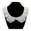Faux Pearl Fake Collar Women Beaded False Collar Choker Detachable Retro Fake Collar for Sweaters Dresses Dating Wedding