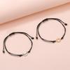 Creative Gold and Silver Mixed Color Sun and Moon Wax Thread Weaving Adjustable Card Couple Bracelet Friend Bracelet