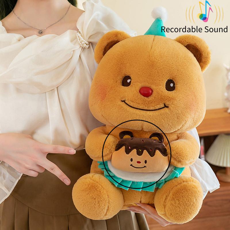 Adorable Birthday Bear Plush Doll With Voice Recording Perfect For Girls Gifts