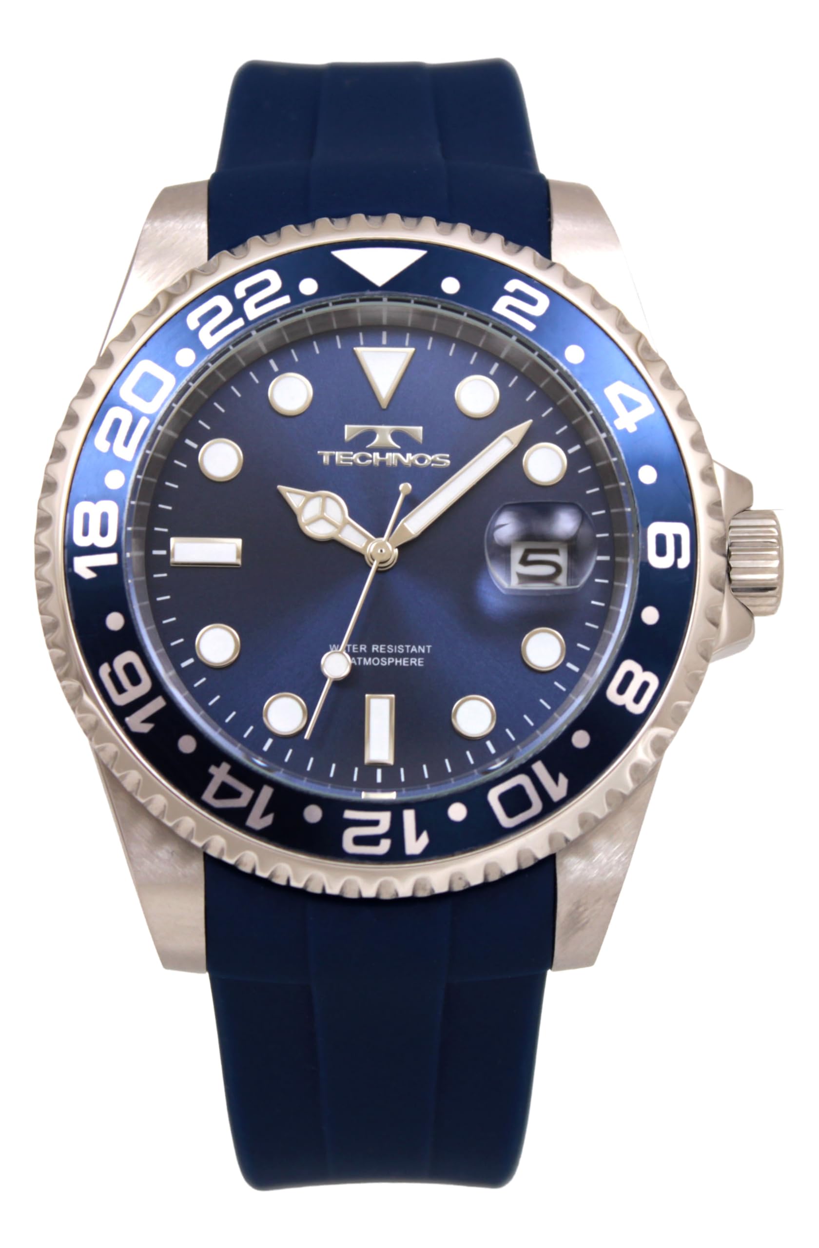 

Technos T6C28NN Date 100th Anniversary Blue Men s Watch, Model, синий