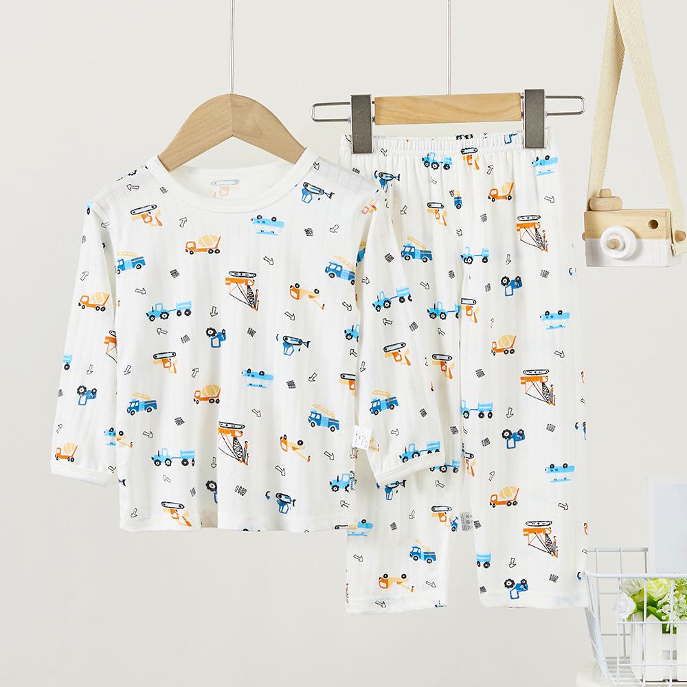 

Осенний детский домашний комплект: Одежда и брюки с охлаждающим кондиционером для мальчиков и девочек 140 cm