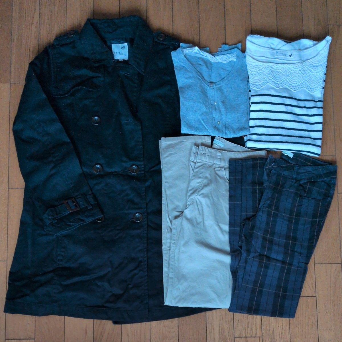 [earth music&ecology] Trench coat and other bulk sale 5-piece set