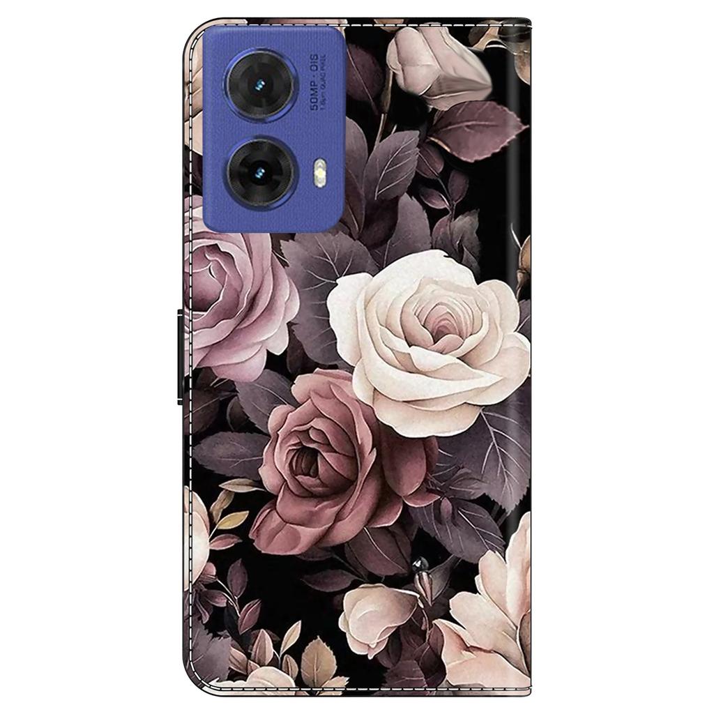 Für Motorola Moto G85 5G/S50 Neo 5G Hülle PU Leder Brieftasche Handyhülle mit Ständer