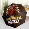 Hockey Snowflake Automatic Umbrella Compact & Durable 8-Rib Design Compact Design All-Season Travel Fashion Lovers Gift for Festivals