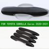 Carbon Fiber Patterns Side Smart Door Handle Covers Trims For Toyota Corolla Corss SUV