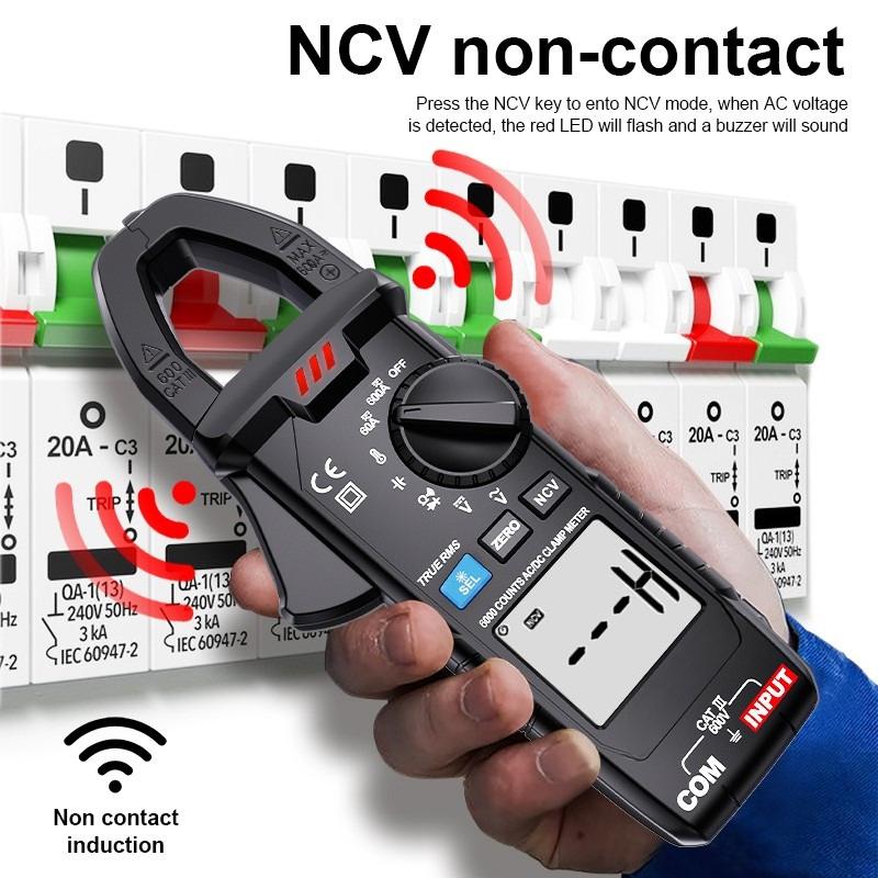 Digital Clamp Meter CM83E AC/DC 600A Current Clamp NCV Intelligent Anti-Burn Overload Protect Pliers Ammeter Ampere Multimeter