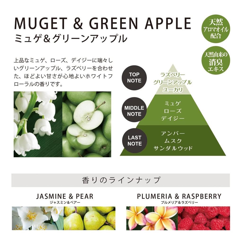 Carmate Car Air Freshener Luno Hanging Wood Lasting of the Valley Green DH401 [Hanging] 30-Day [Lily & Apple]