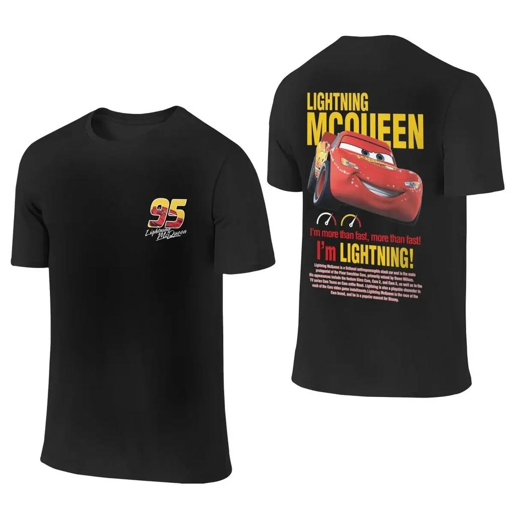 Camiseta de Verano de Rayo McQueen y Sally para Parejas Camisetas Mcqueen Sally Estampado a Doble Cara Camiseta para Hombres Mujeres Algodón Oversize Manga Corta