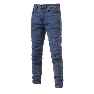 Personalisierte Denim Washed Trend Casual Micro Elastic Straight Hose für Herren