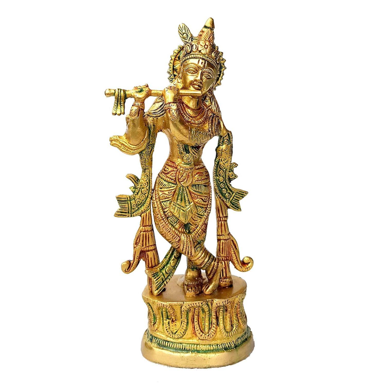 

Brass Krishna Murti Idol Statue Sculpture