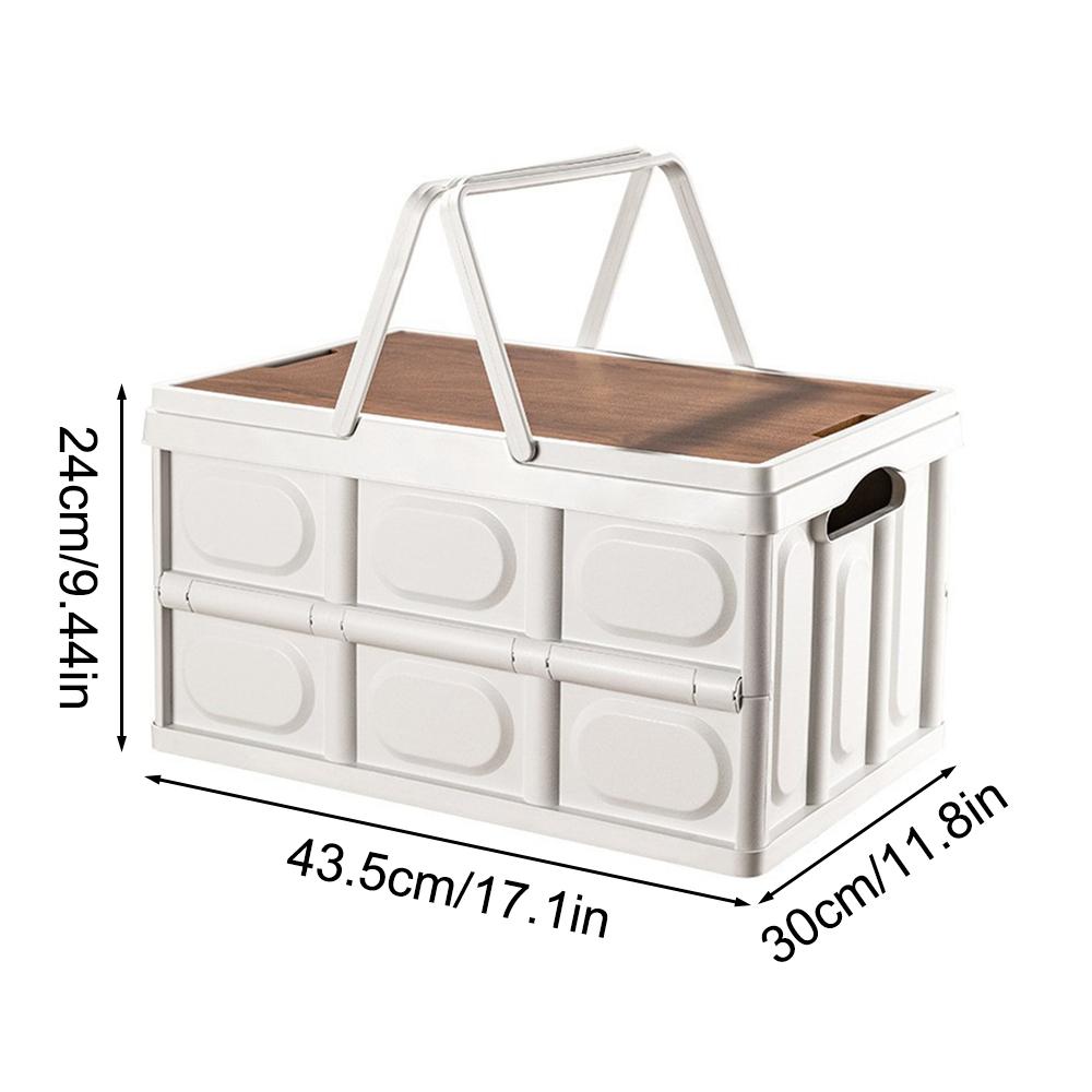 

Бытовой складной ящик для хранения, 30 л/55 л, с крышкой и ручкой, подходит для кемпинга, общежития, многофункциональный ящик для хранения