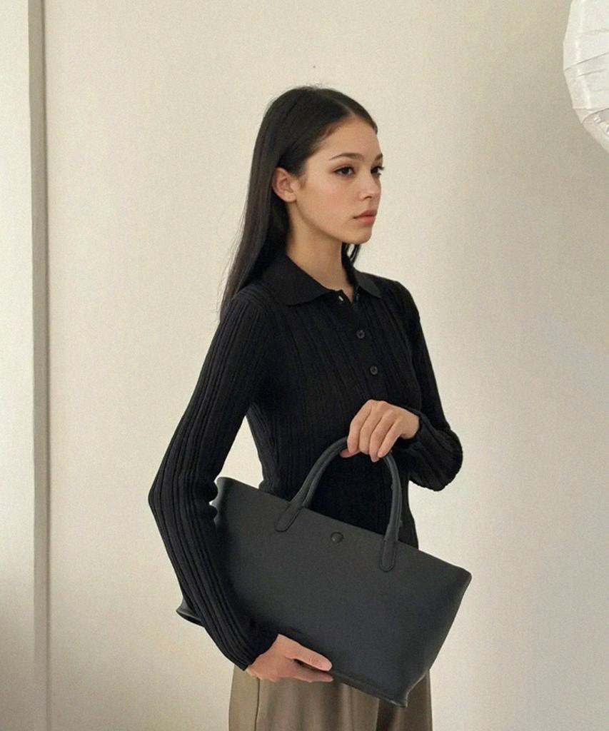 Mobett Vélo Cowhide Tote Bag - Black (Big)