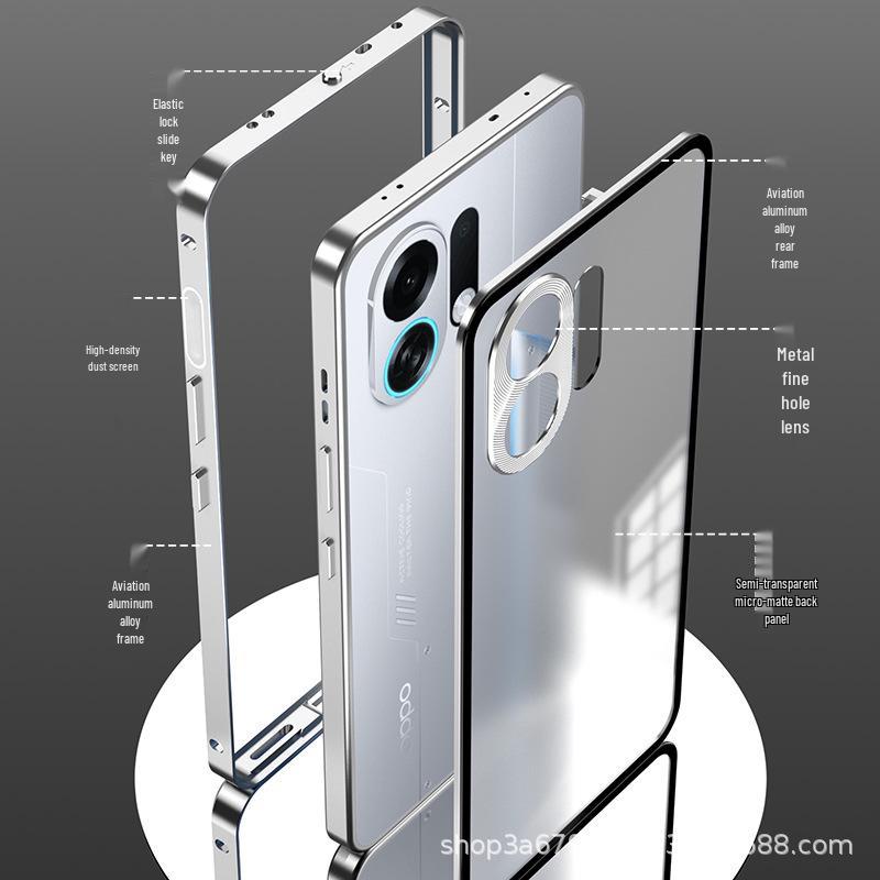 

OPPO K13 Turbo/Pro Magnetic Snap Metal Phone Case – Anti-Drop, Single-Sided Protection K13 Turbo Pro