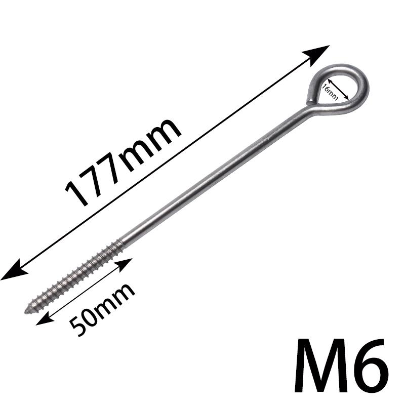 Stainless Steel 304 Eye Bolt, Self-Tapping Screw Eyelet, Butterfly Hand-Tight Self-Sheep Horn Nails