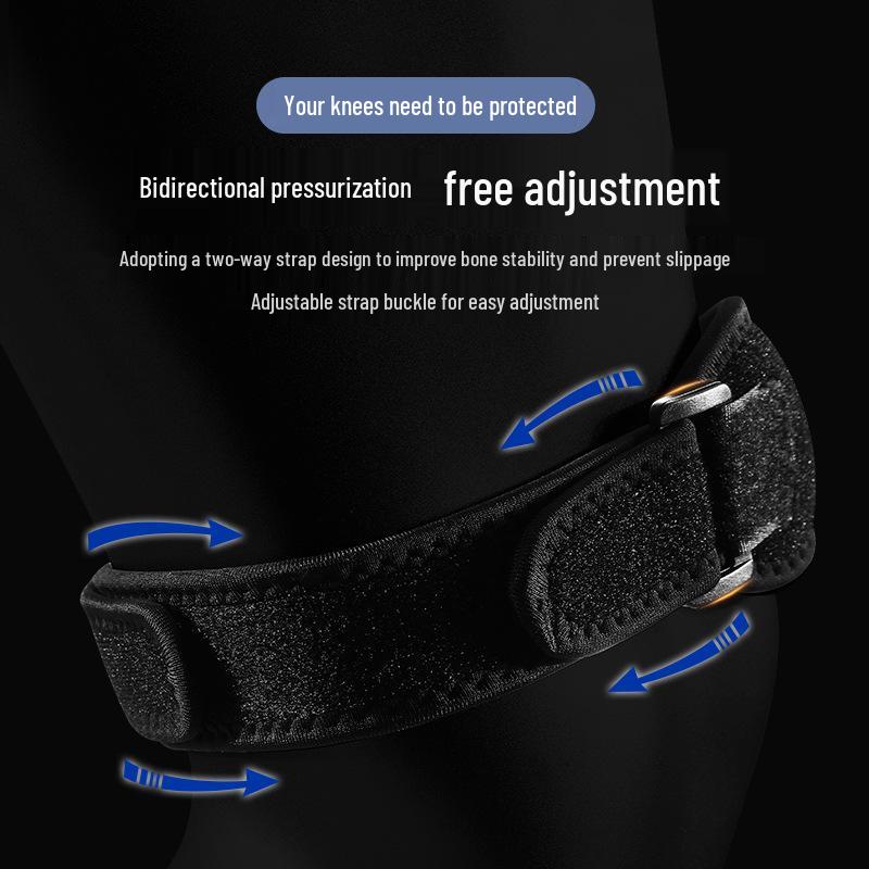Professional Sports Knee Brace: Patella Strap for Compression and Shock Absorption, Ideal for Basketball, Running, Squats, Men & Women.