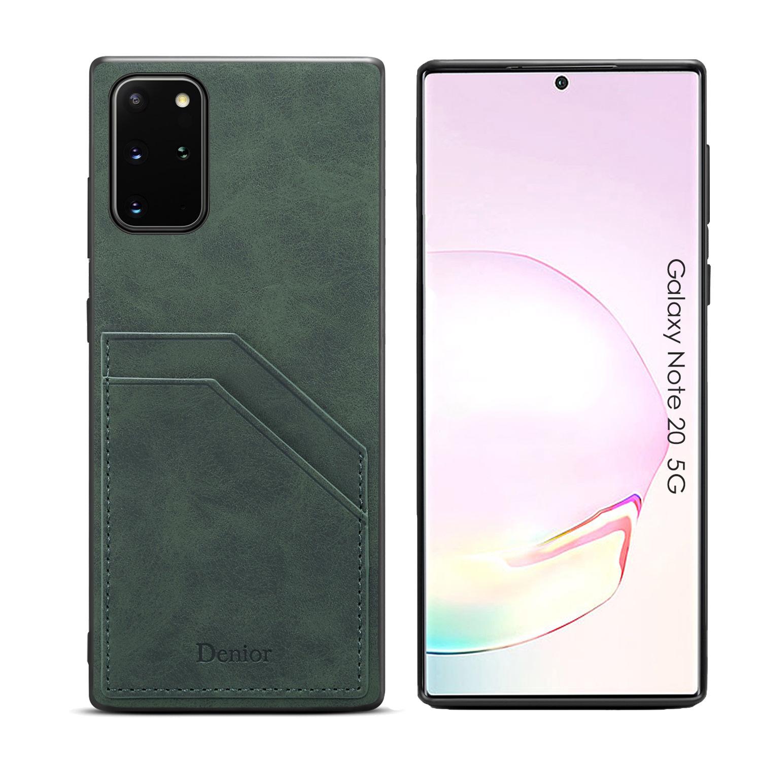 

Подходит для Samsung Note20 Ultra Чехол для мобильного телефона, Apple 12 Card Back Cover Anti Drop Защитный чехол Huawei P60 Apple 14Pro Max темно-зеленого