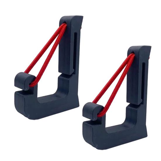 1/2 Bucăți Accesorii cu Cleme Design în Formă de U Fixare prin Agățare Cârlig de Remorcare cu Frânghie Împletită Neagră Reglabilă Clema Reglabilă Convenabilă