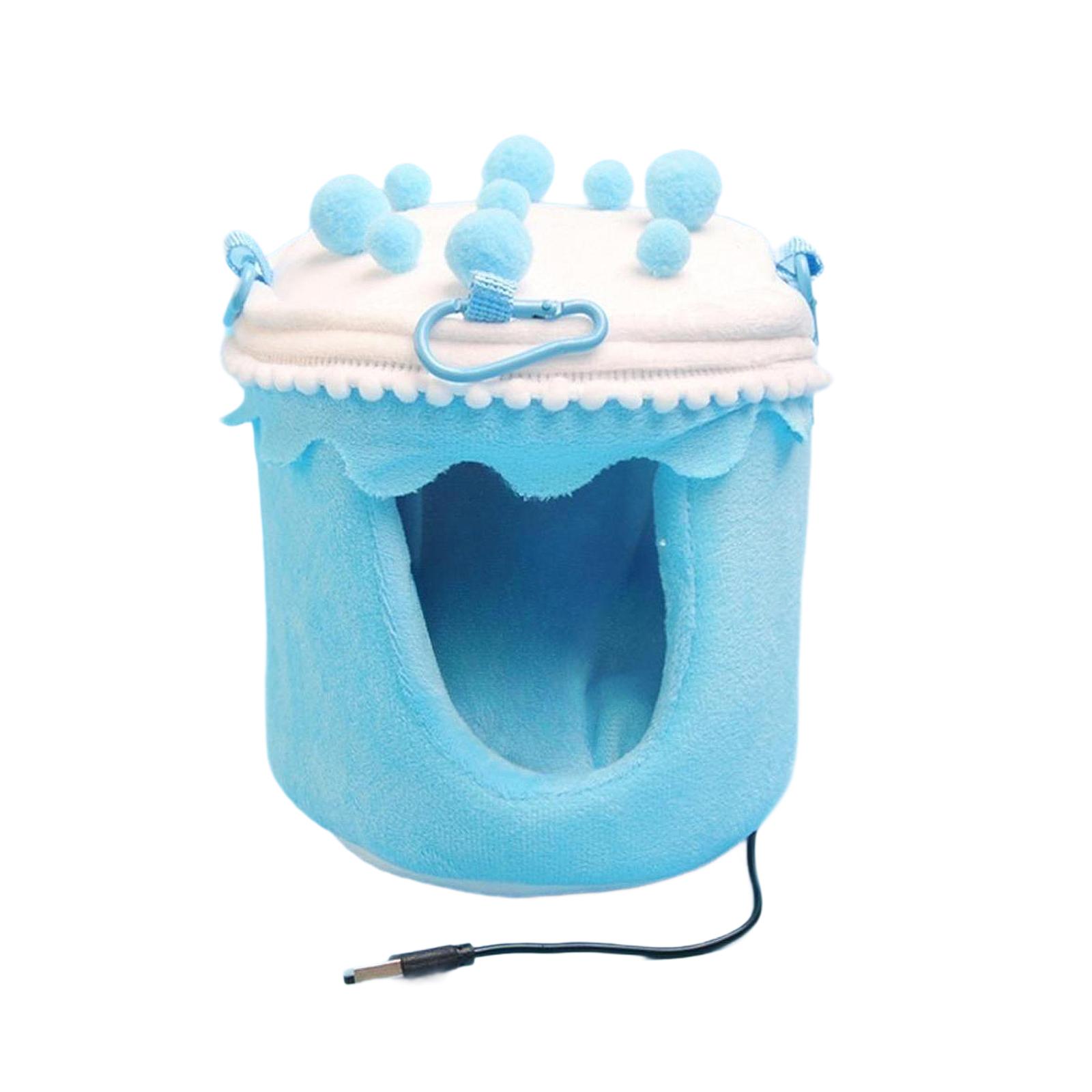 Winter Warm Bird Nest House Heated Cozy Warm,Cake Shape,Creative Parrot Bird Bed Cage Accessories Plush for Parrot Cockatiel