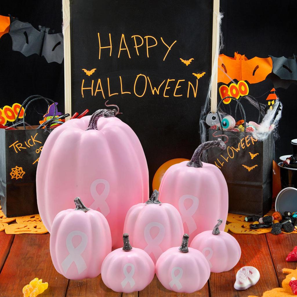 7 Artificial Fall Pumpkins for Decorating, DIY Craft, Faux Foam Fall, Decorating
