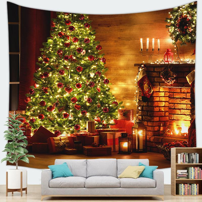 Bedroom Home Interior Christmas Series Tapestry Wall Hanging