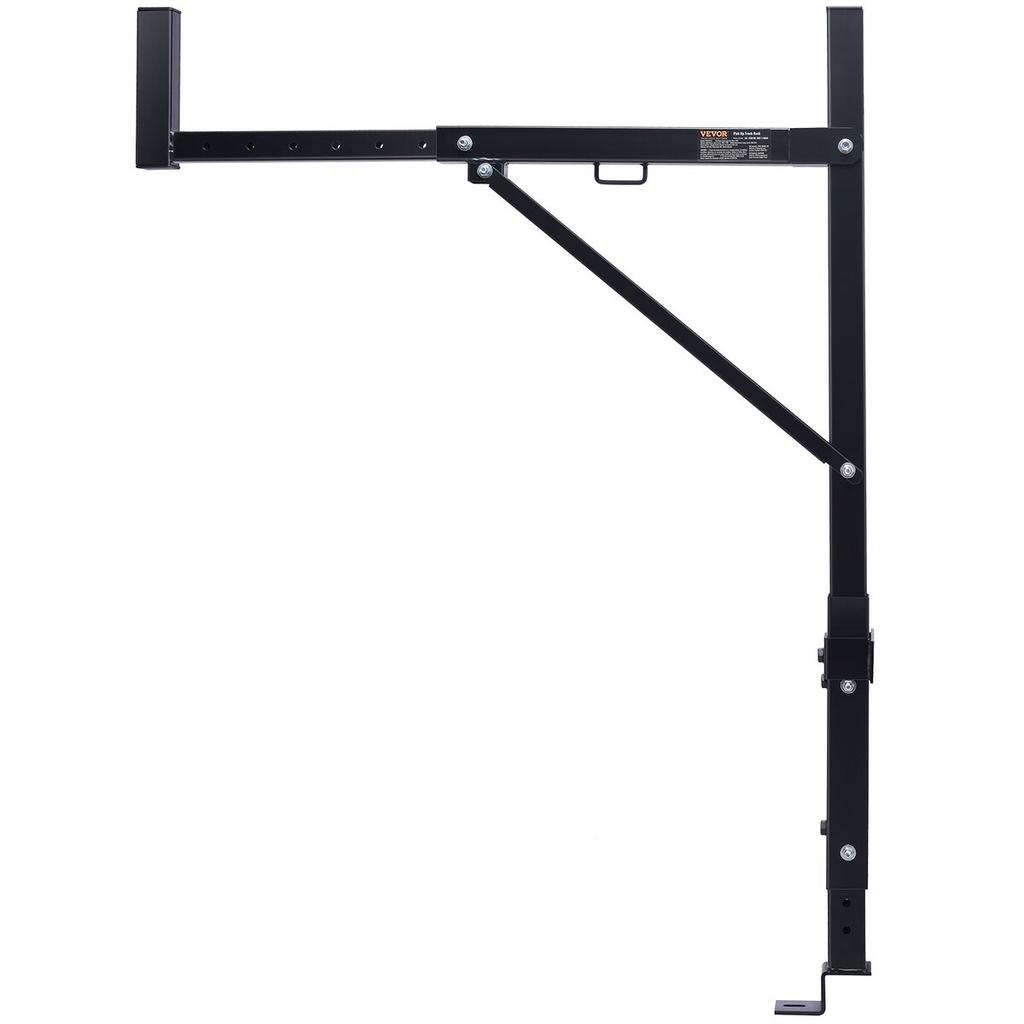 Truck Rack, 19-34inch Extendable Truck Ladder Rack, 38.6"-43.6" Adjustable Height, 250 lbs Capacity Steel Ladder Rack for Truck, Heavy Duty Truck Bed