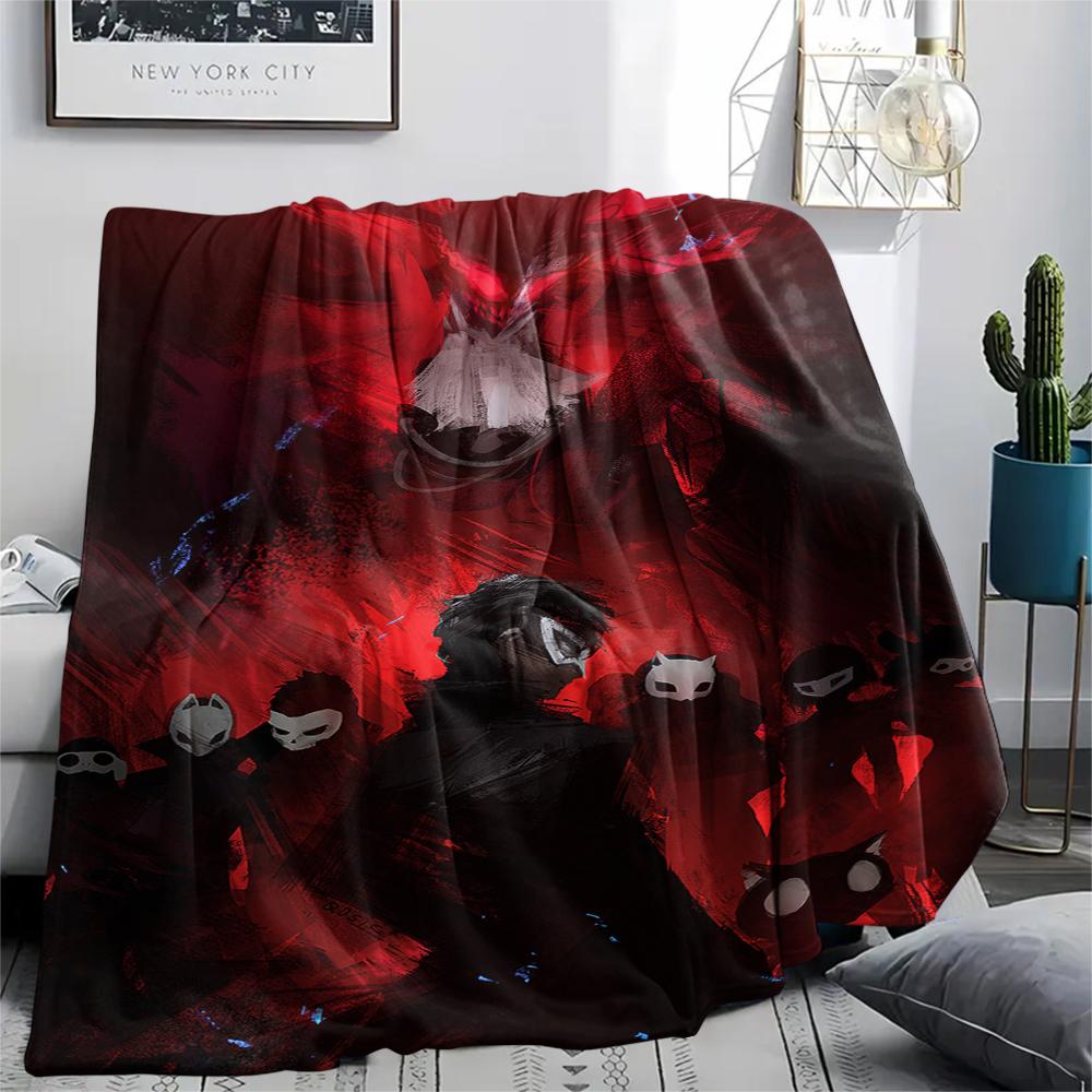 1PC Persona Print Flannel Blanket, High quality Comfortable for All Seasons, Home Decor, Warmth and Comfort, Perfect for Christmas Gifts106