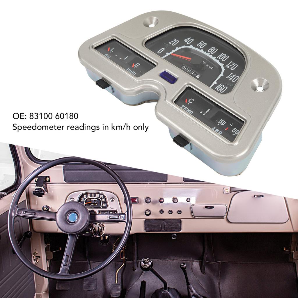 12V Meter Gauge Cluster Amp Meter Speedometer Gauge Instrument Panel Assembly For Toyota Land Cruiser FJ40 FJ45 BJ40 1974-1980