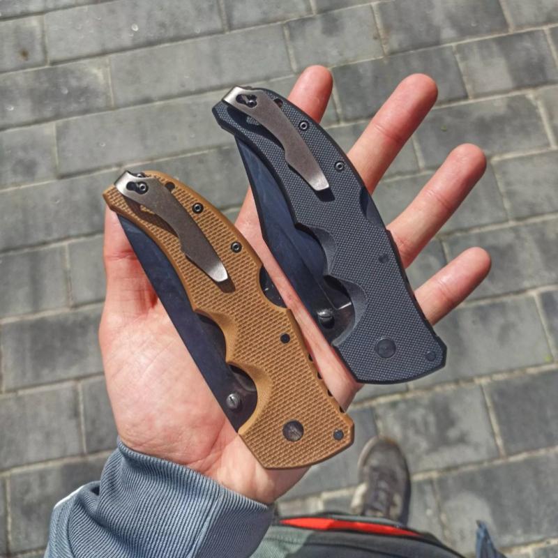 1piece Titanium Alloy Back Clip Folding Knife Pocket Back Clamps For Cld Steel Recn1 Folding Knife DIY Parts Accessories
