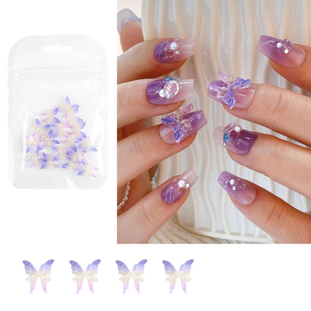 Stilvolle 3D Schmetterling Nagelanhänger Einzigartige Nagelkunst Nagelkunst Dekorationen für personalisierte Maniküren