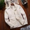Warm Thick Winter Polar Fleece Jacket Coral Solid Color Sweater Coat