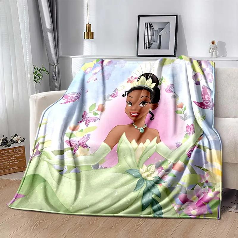Soft Princess and The Frog Warm Blanket Fluffy Children and Adults Sofa Plush Bedspread Throw Blanket for Sofa Bed